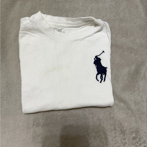 Polo by Ralph Lauren White Tee with Navy Logo - Picture 3 of 7